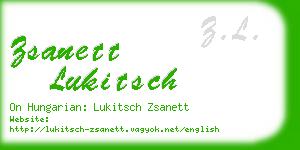 zsanett lukitsch business card